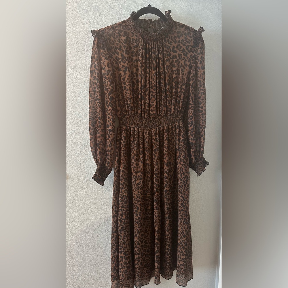 Zara leopard print maxi dress size S